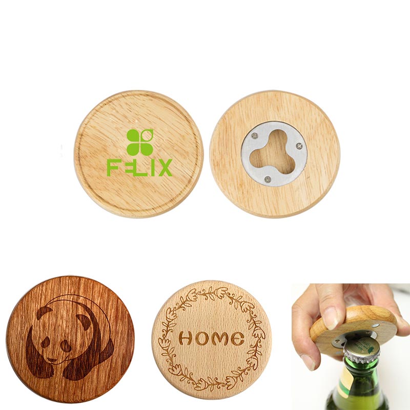 Wood Coaster Bottle Opener