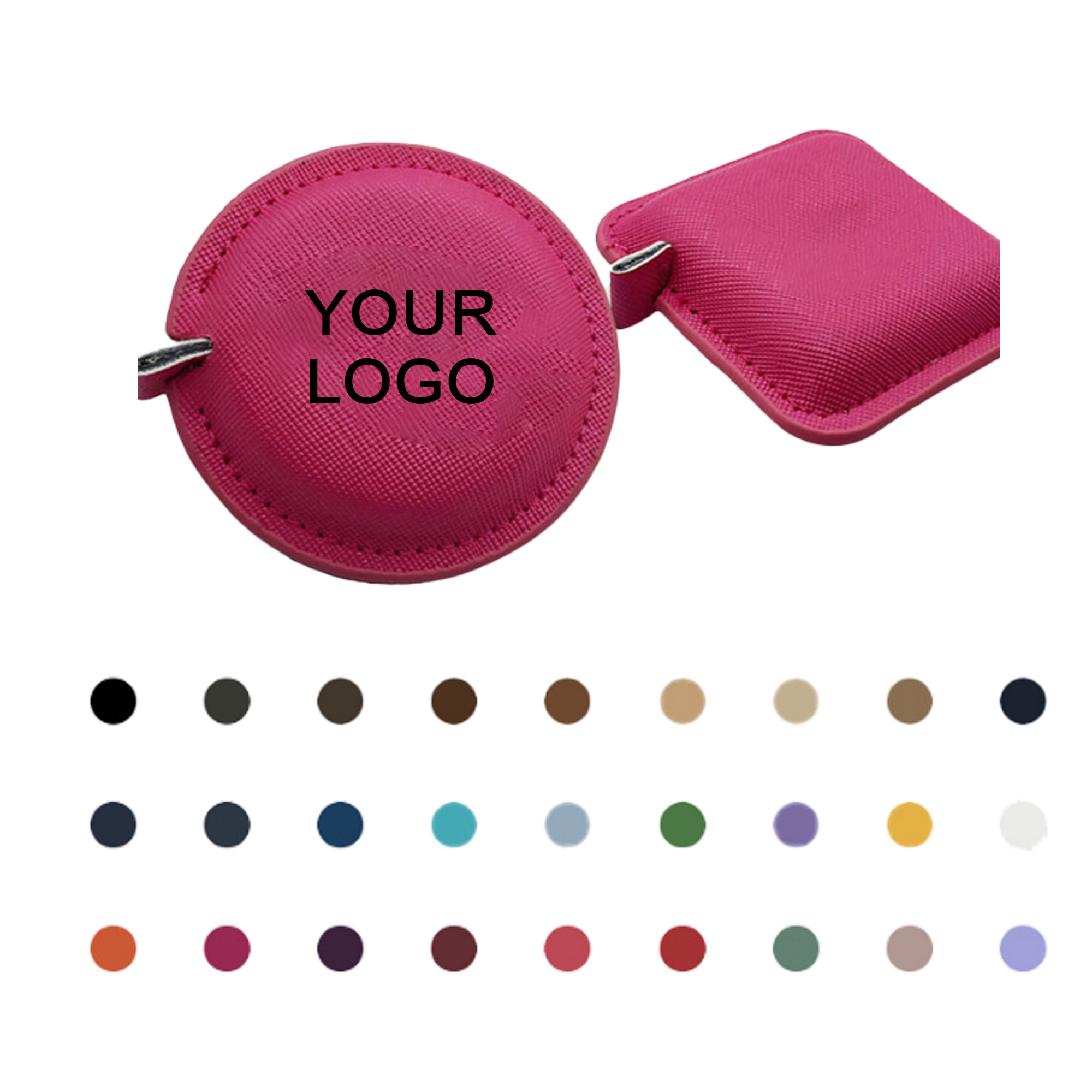 Oil Edged Round Measuring Tape Twill Leather Outer Shell