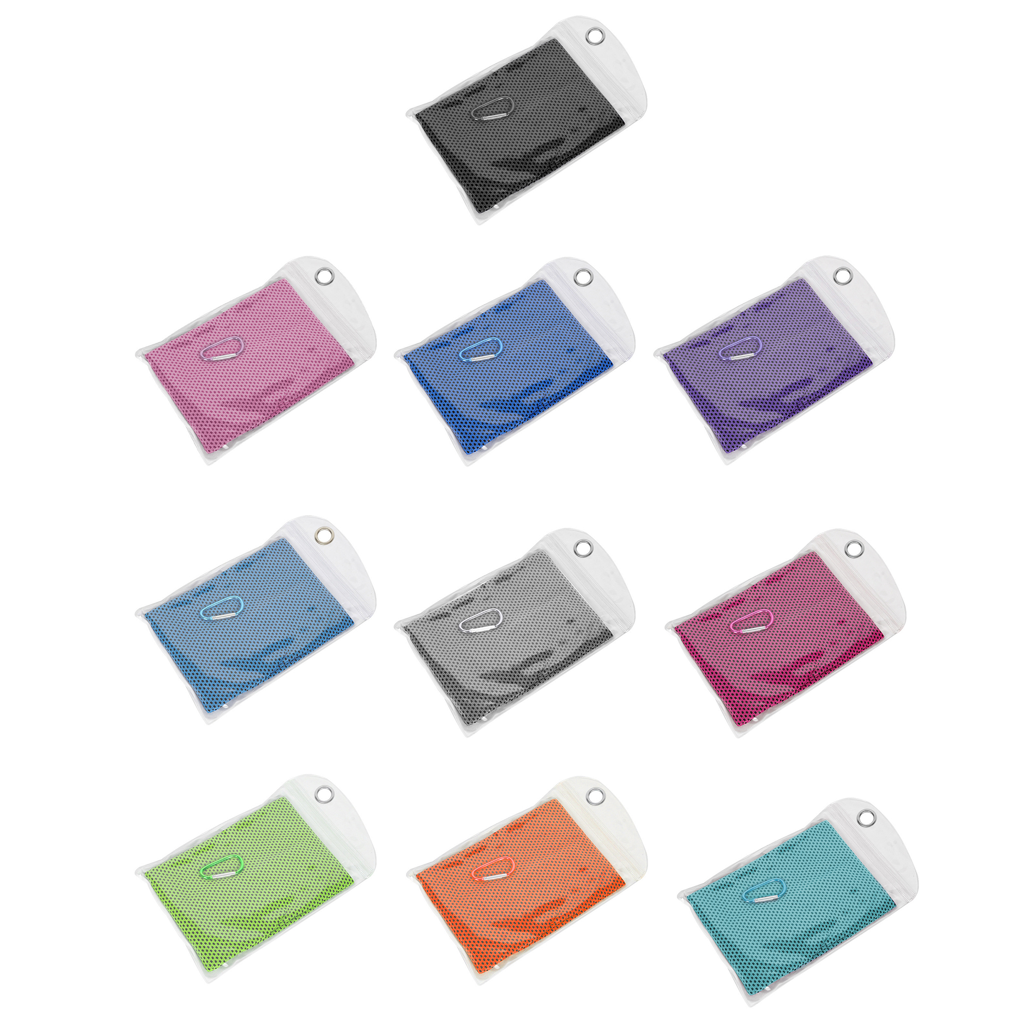 Ice Feeling Cooling Sport Towel With Carabiner 6