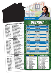 Magna-Card House Shape Magnet Football Schedules (3.5x9)