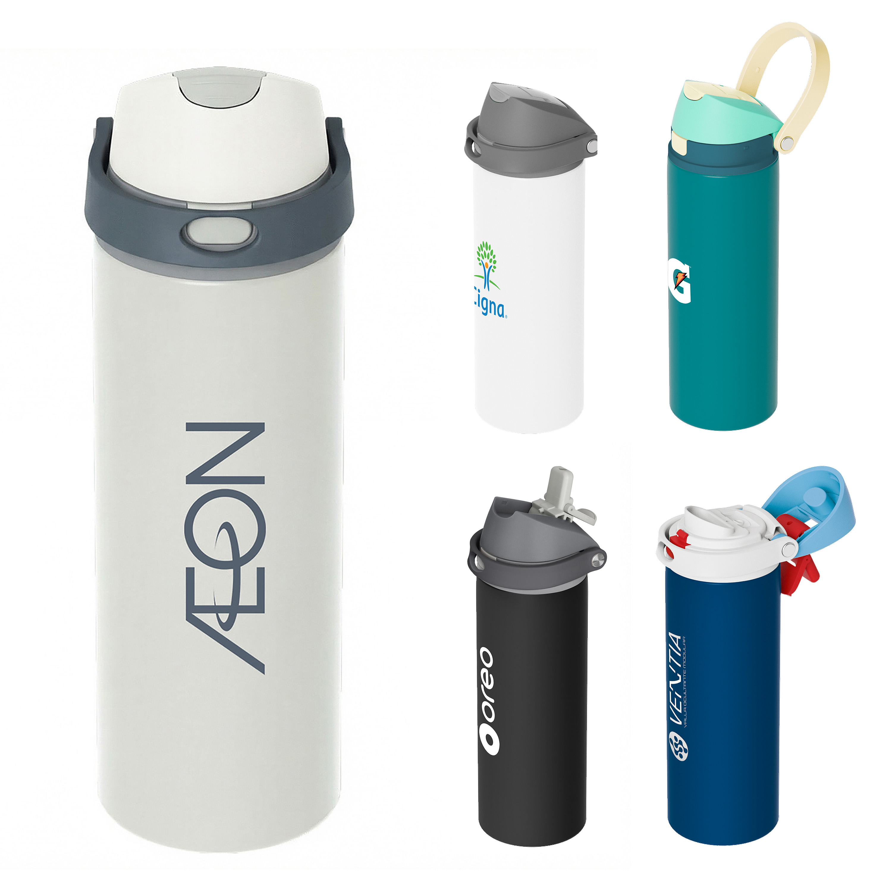 Chug & Sip 24oz Double-Wall Stainless Bottle, custom water bottle with logo imprint 55