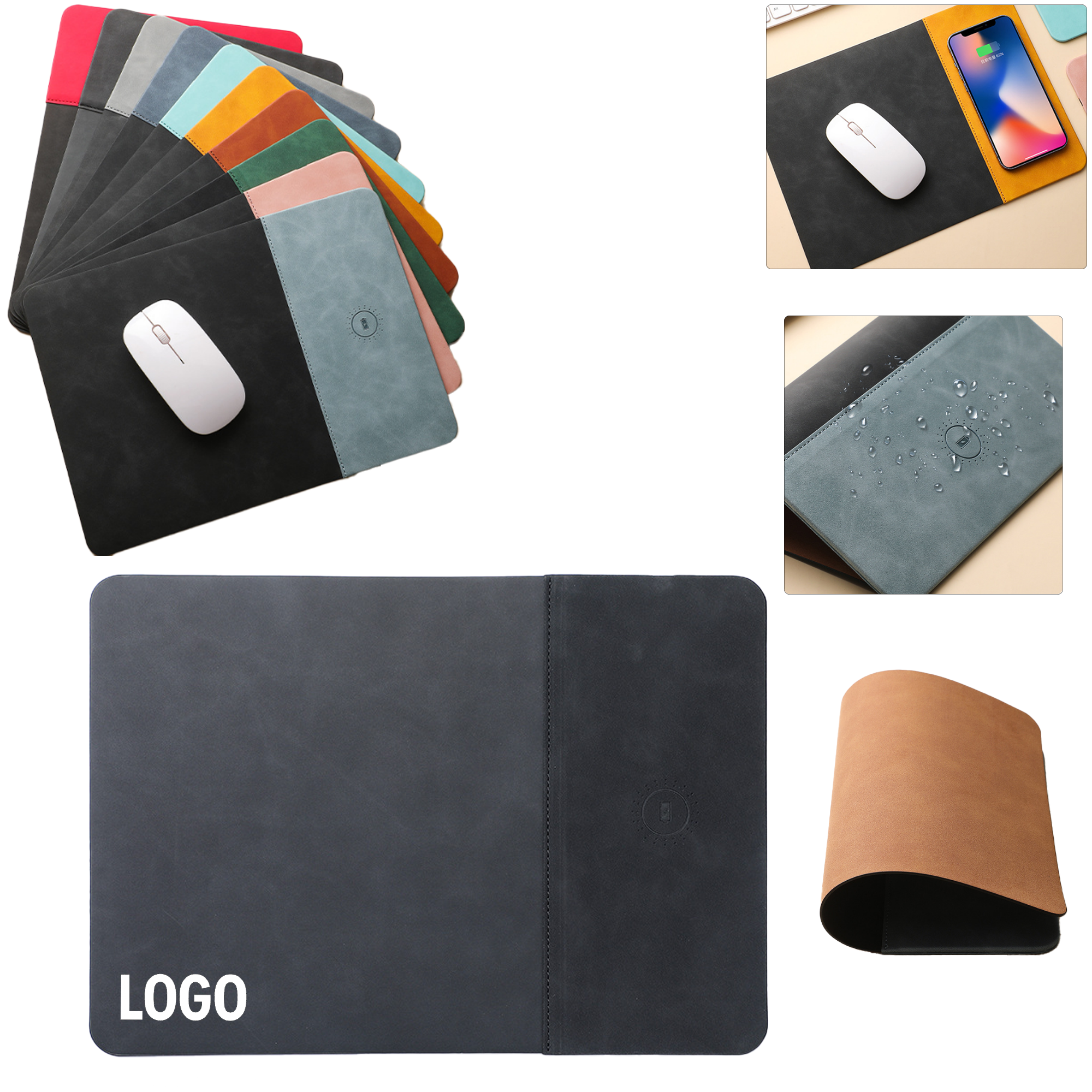 Wireless Charging Desk Mouse Pad