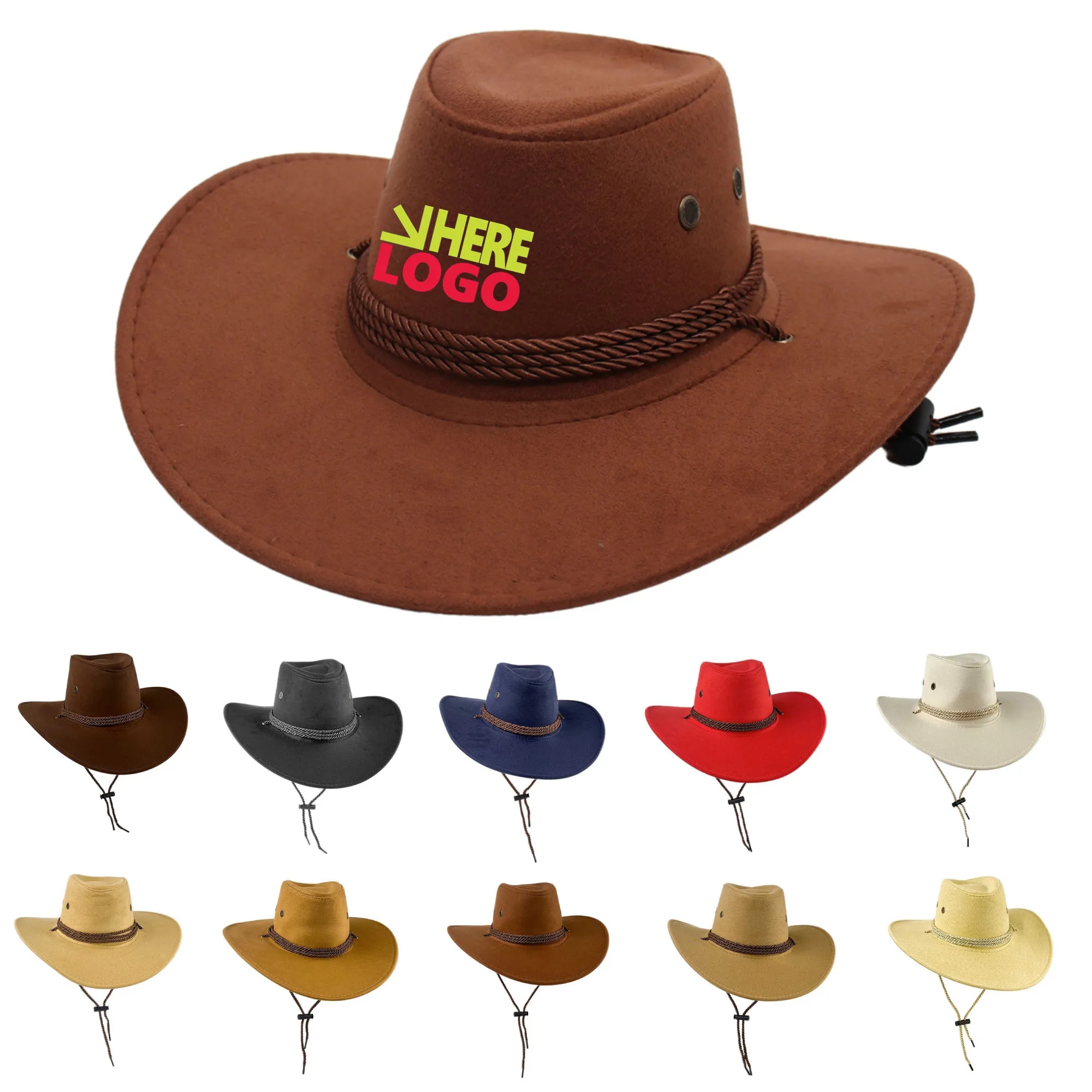 Faux Felt Cowboy Themed Party Hat 13