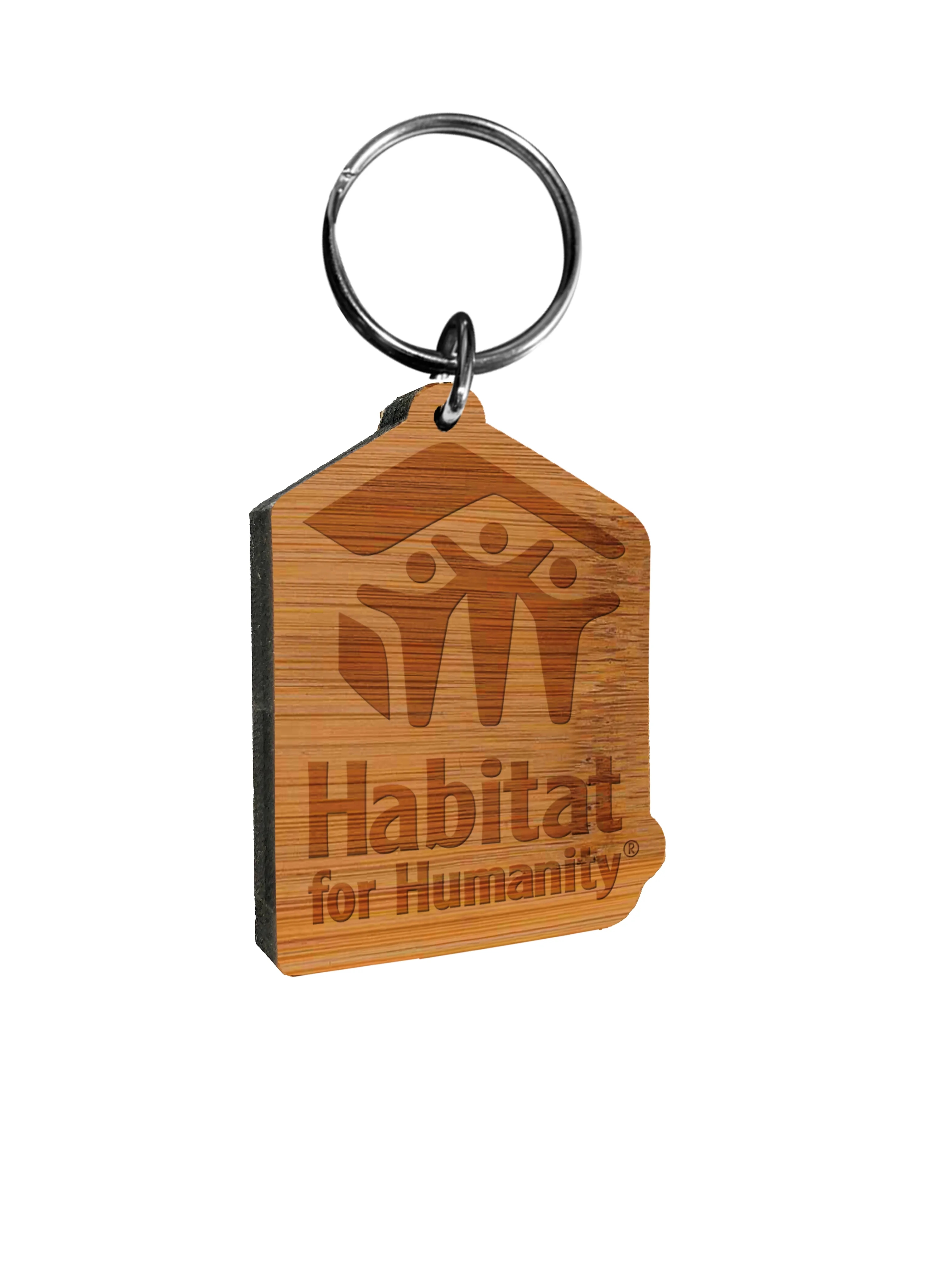 Custom Laser Etched Bamboo Keychain 11