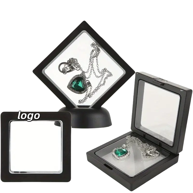 3D Floating Frame Plastic Jewelry Display Box