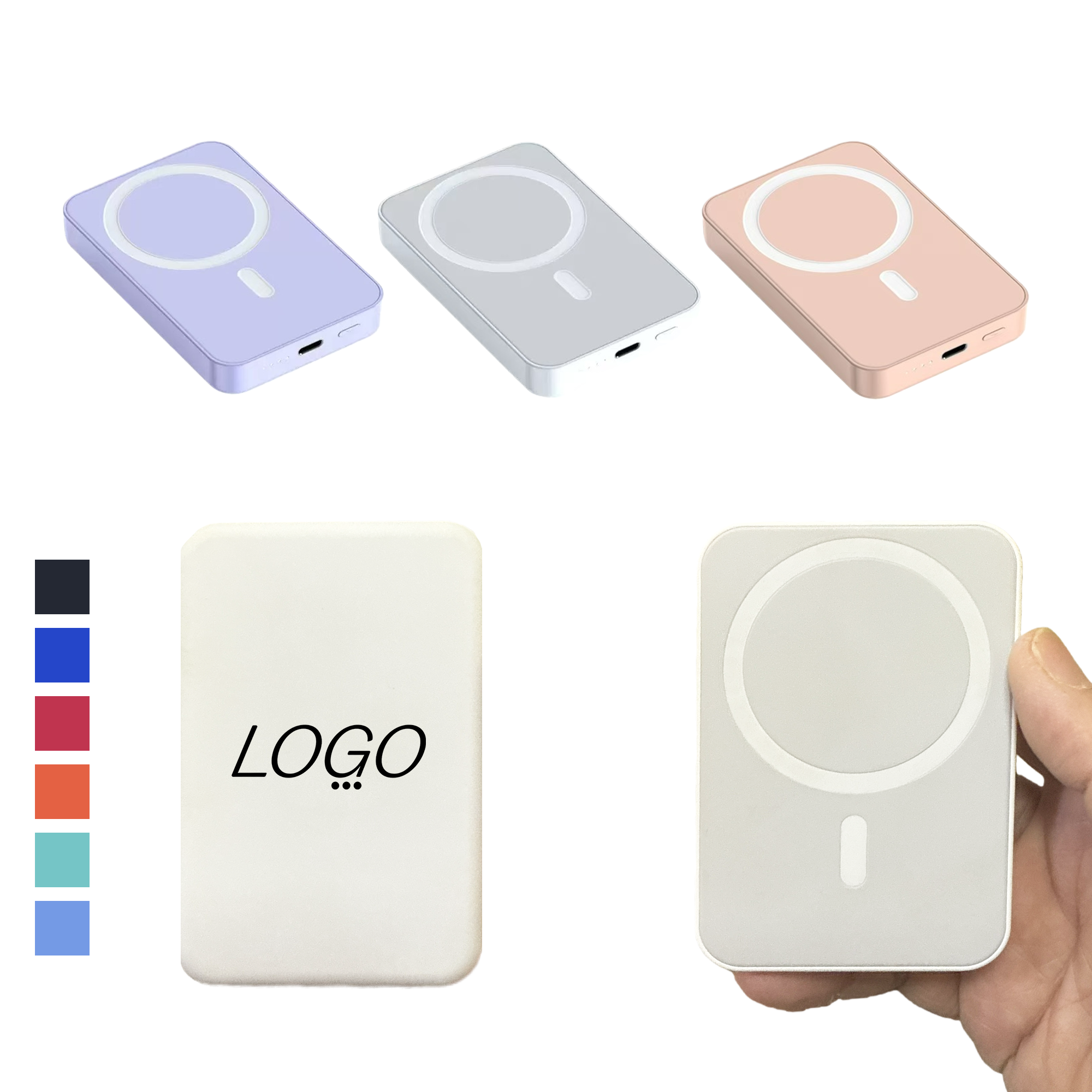 Portable 5000 mAh Magnetic Wireless Power Bank