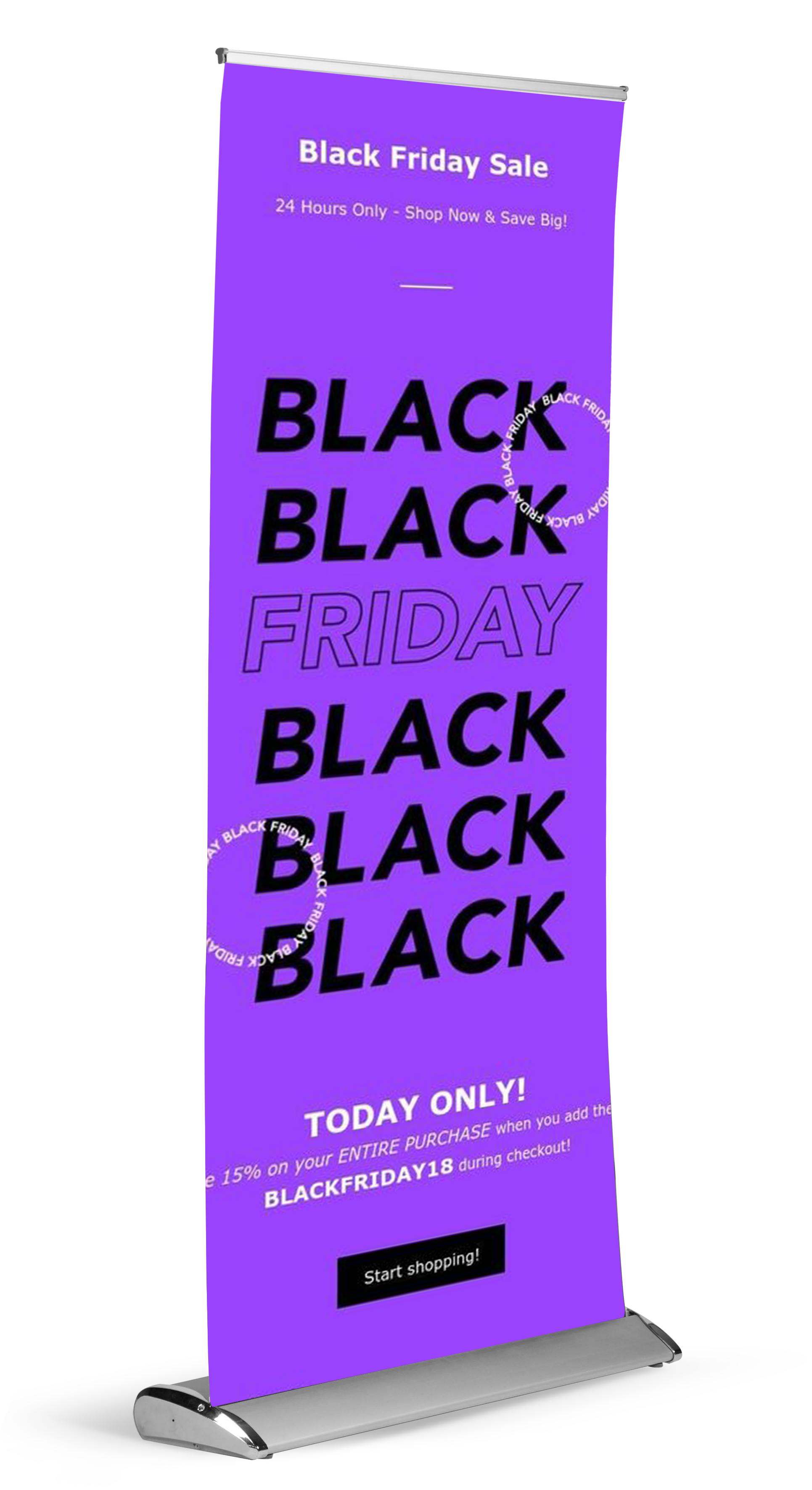 34"x79" Single-Sided Premium Retractable Banner