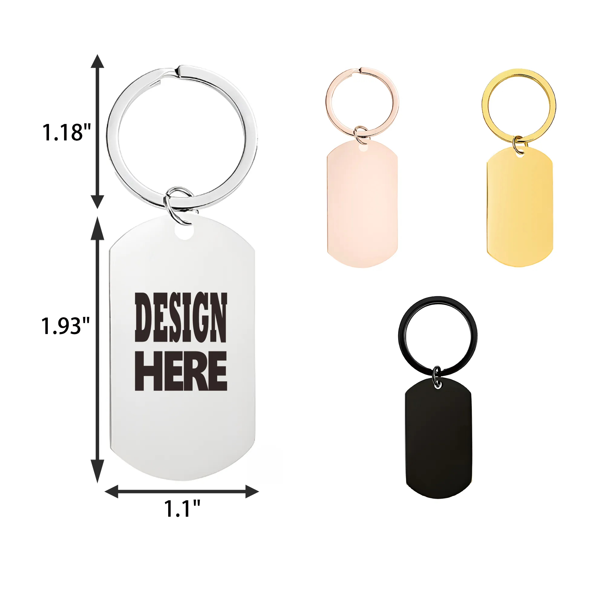 MOQ 50 PCS Stainless Steel Keychain