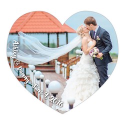 Announcement Magnet - Big Heart Shape (3.25x3) 40 Mil Outdoor Safe