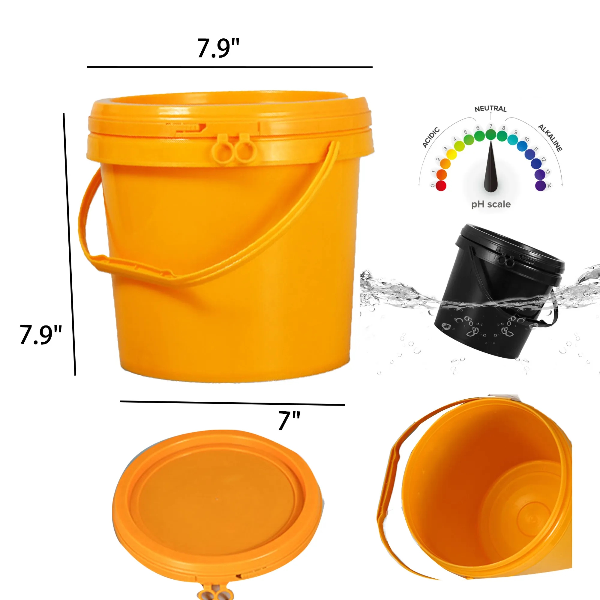 PP Food Grade Sealed Barrel Pull Ring Lid 1 Gallon 11