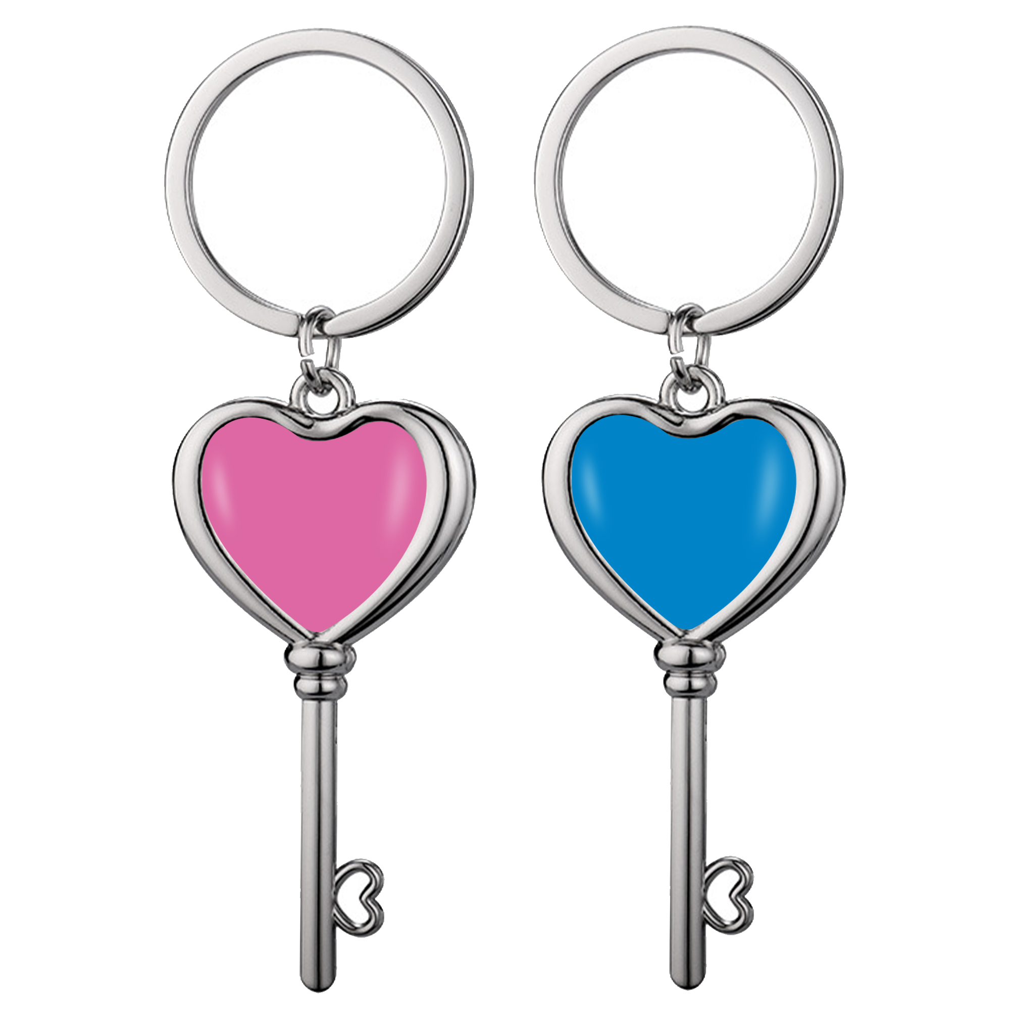 Heart-Shaped Metal Keychain for Gifts and Promotions