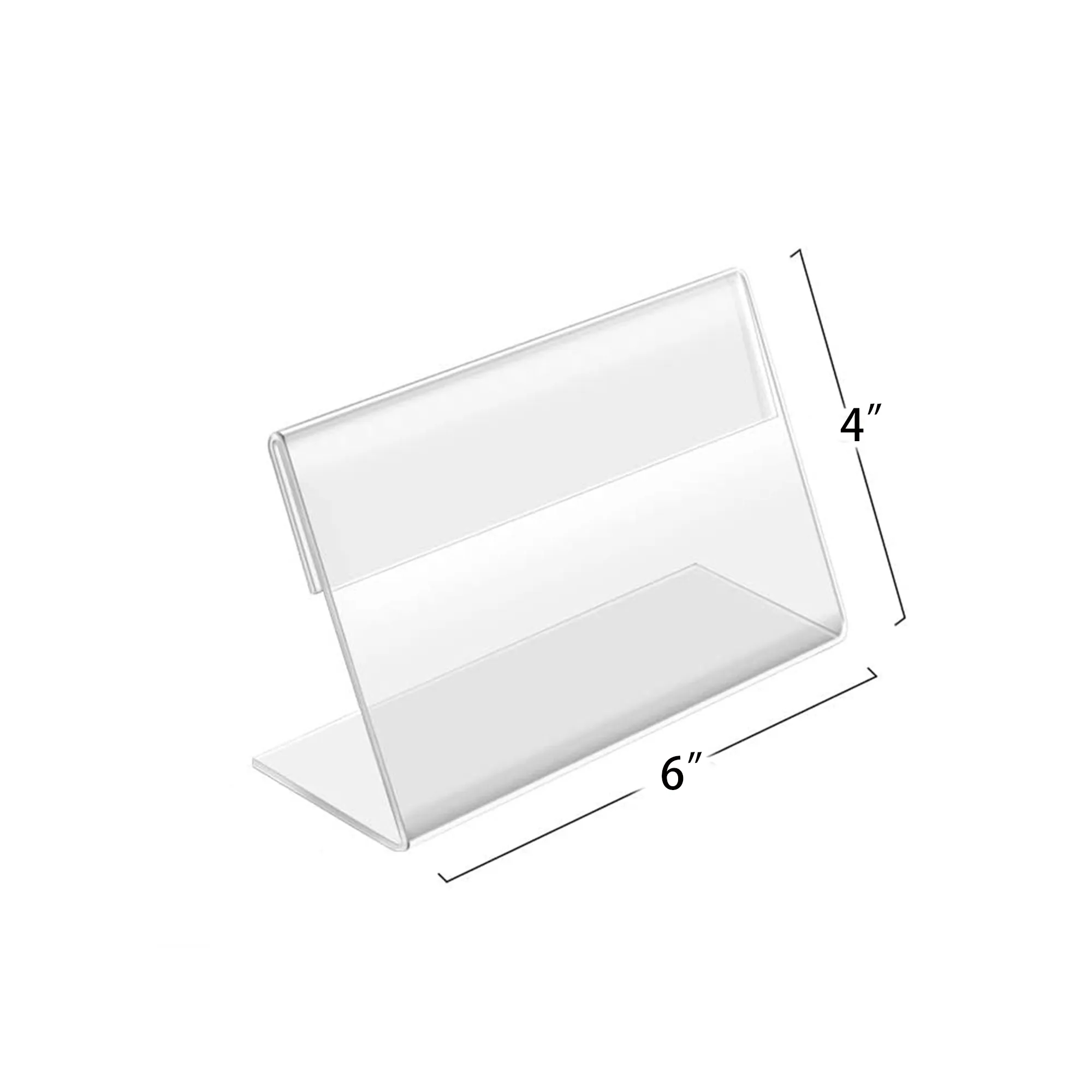 MOQ 100pcs A6 L-Shaped Acrylic Transparent Signage Nameplate 7