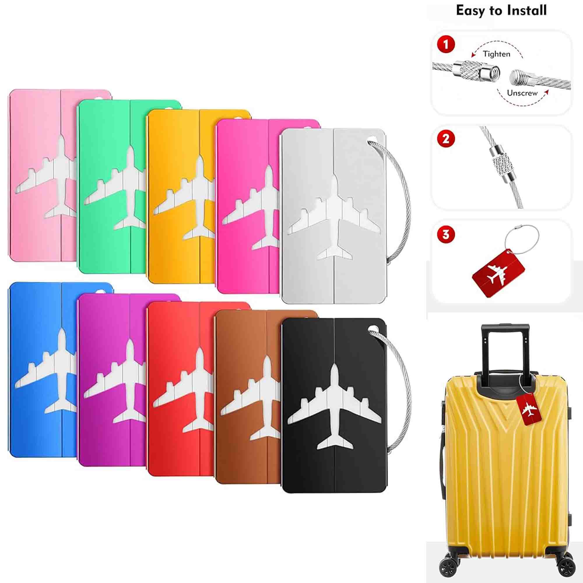 Aluminum Luggage Tag with Name Card 4