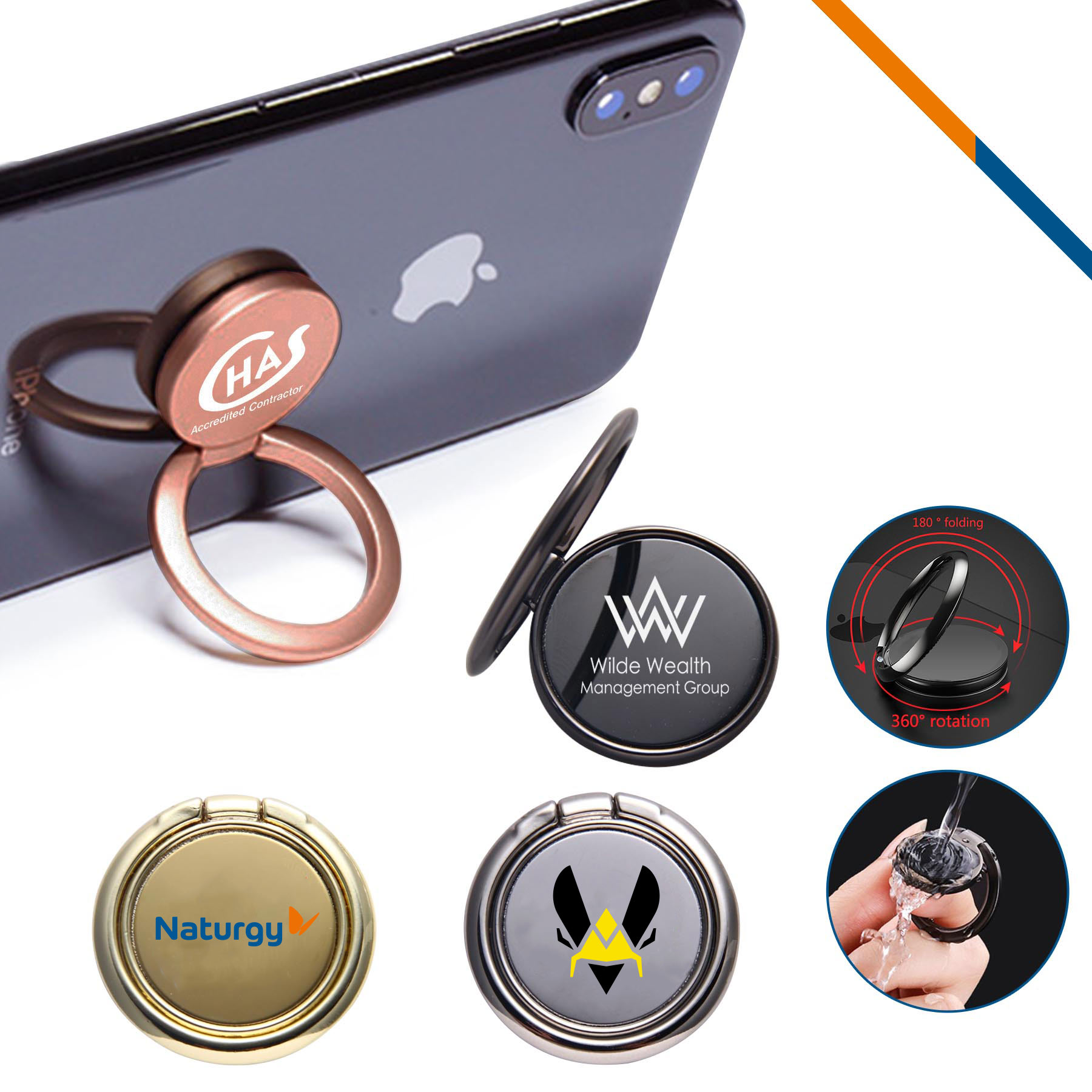 EzyRing Foldable Phone Ring Stand