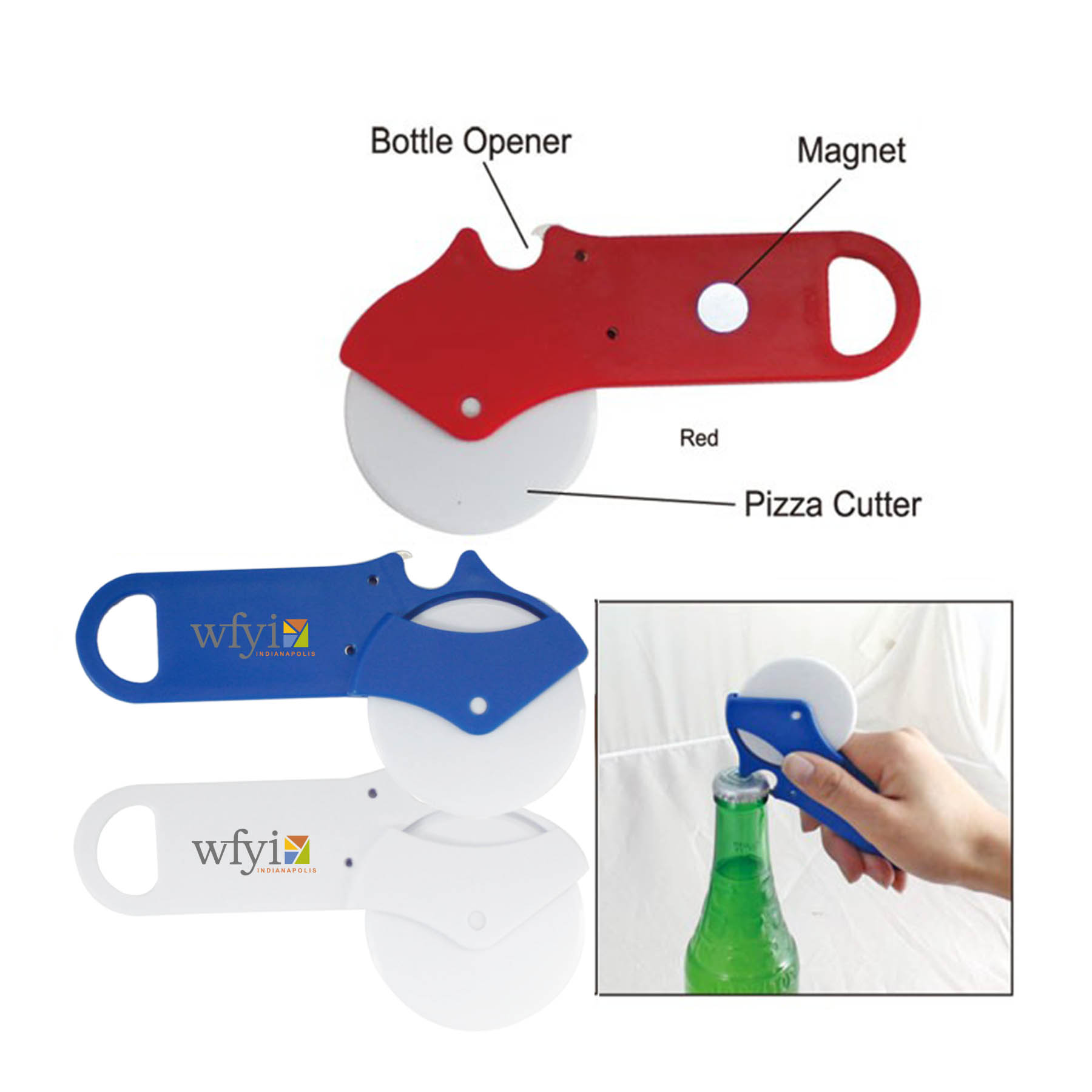 Pizza Cutter w/Bottle Opener