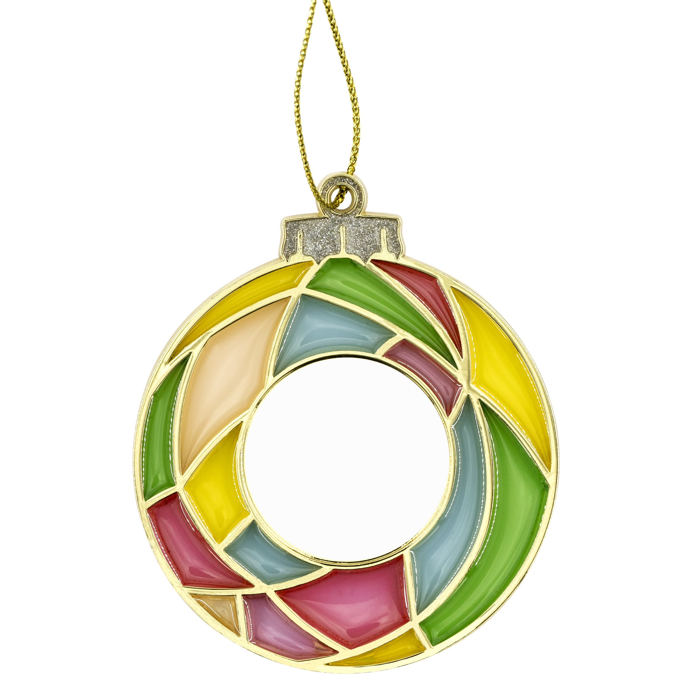 Stained Glass Bulb Holiday Ornament 7