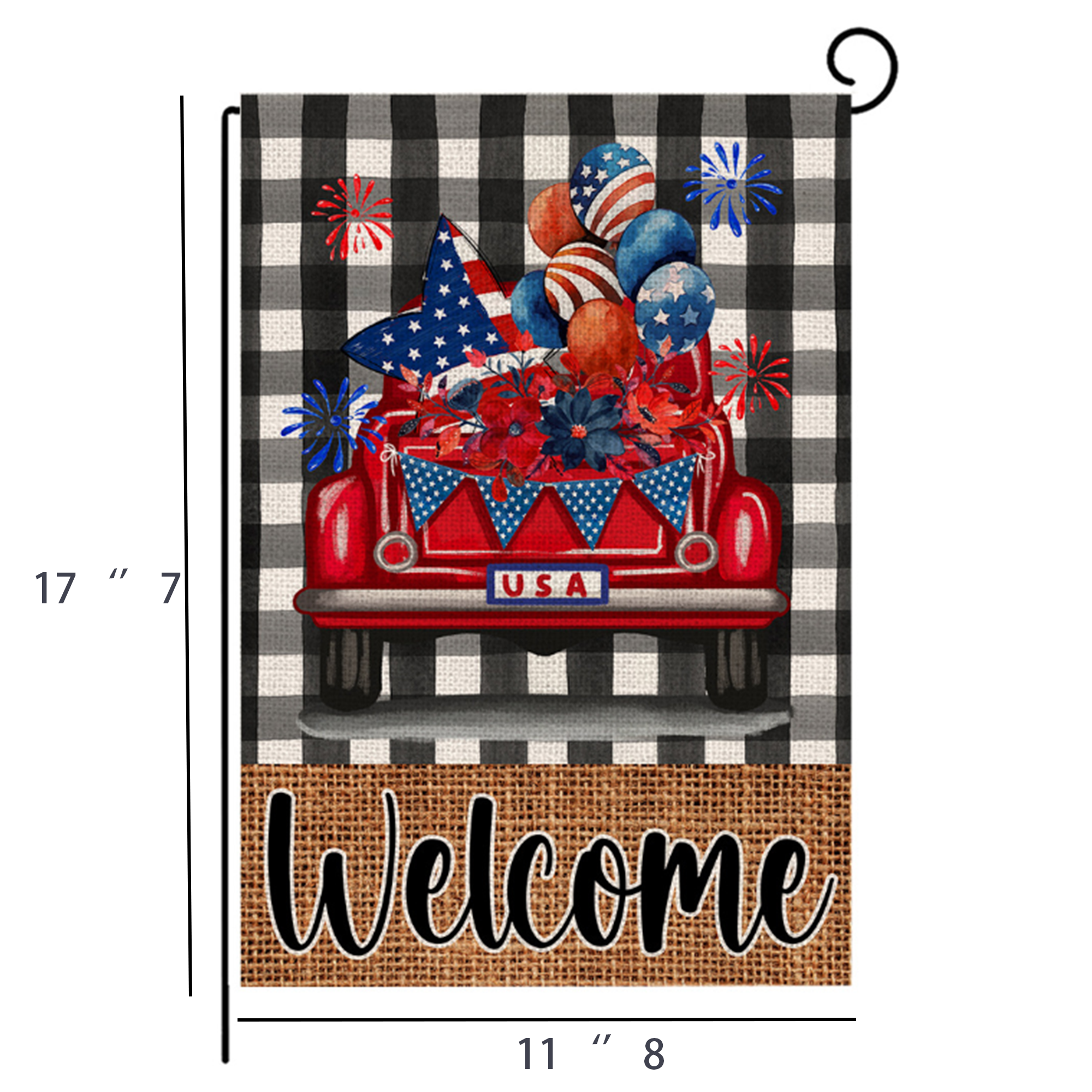 Printed Linen Polyester Decorative Flag 16