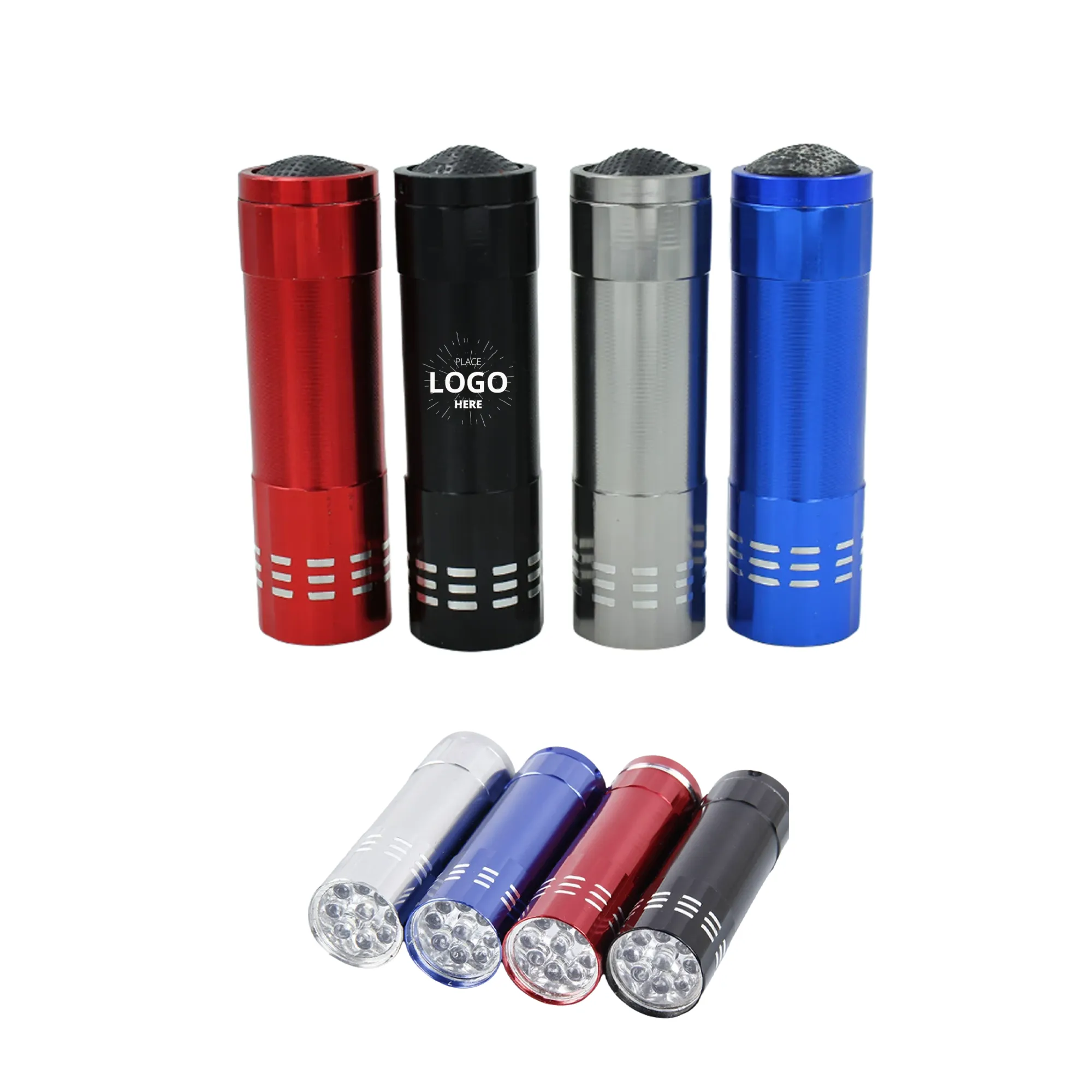 Full Color Aluminum 9LED Flashlight