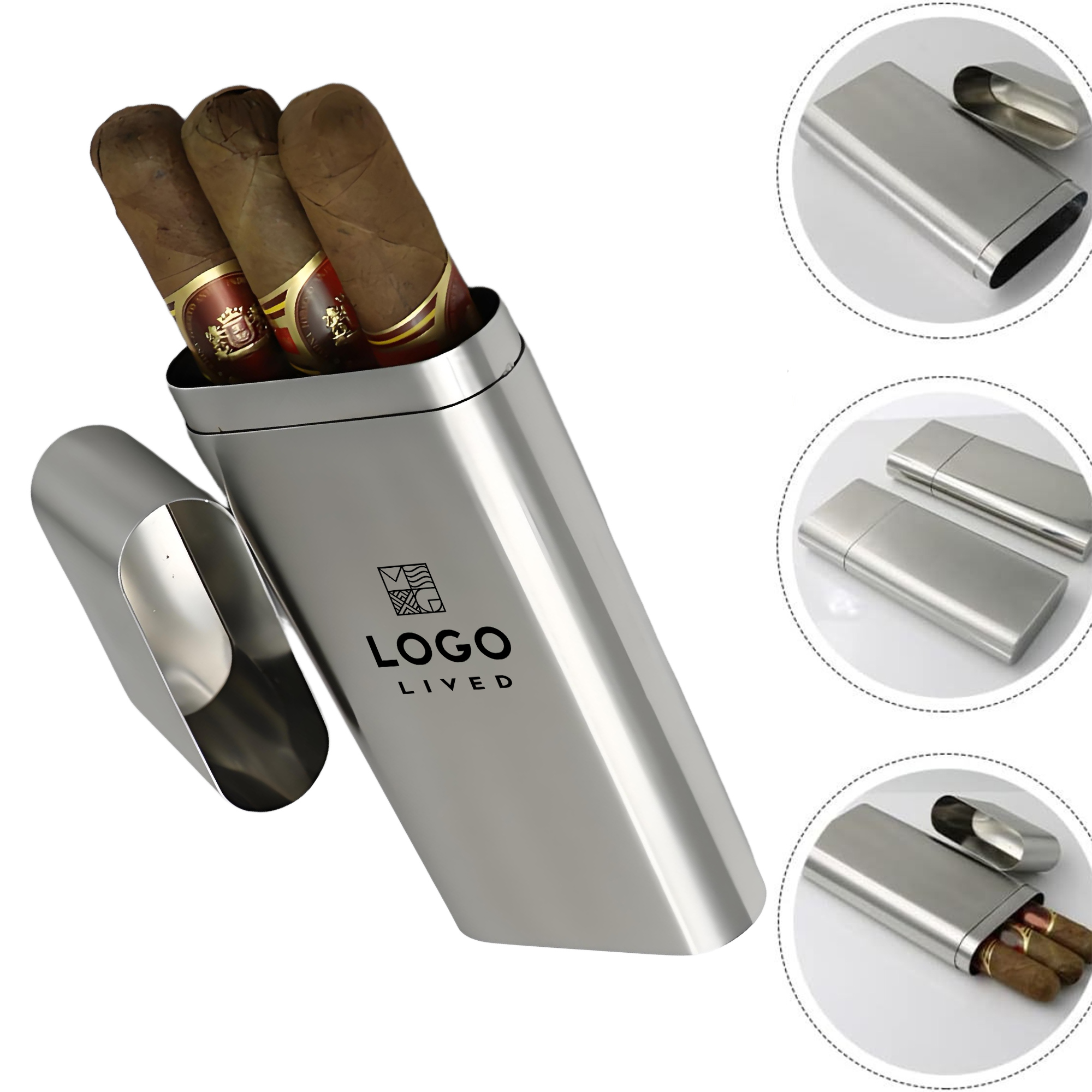 Portable Stainless Steel Cigar Box 3