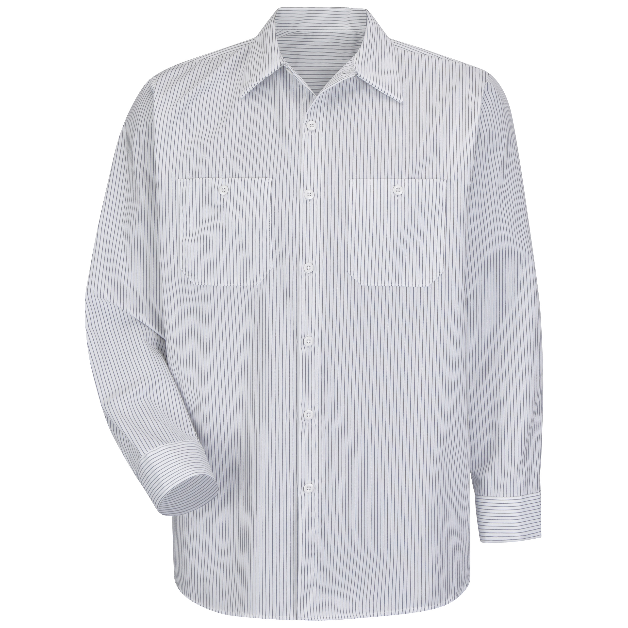 Red Kap® Men's Long Sleeve Industrial Striped Work Shirt