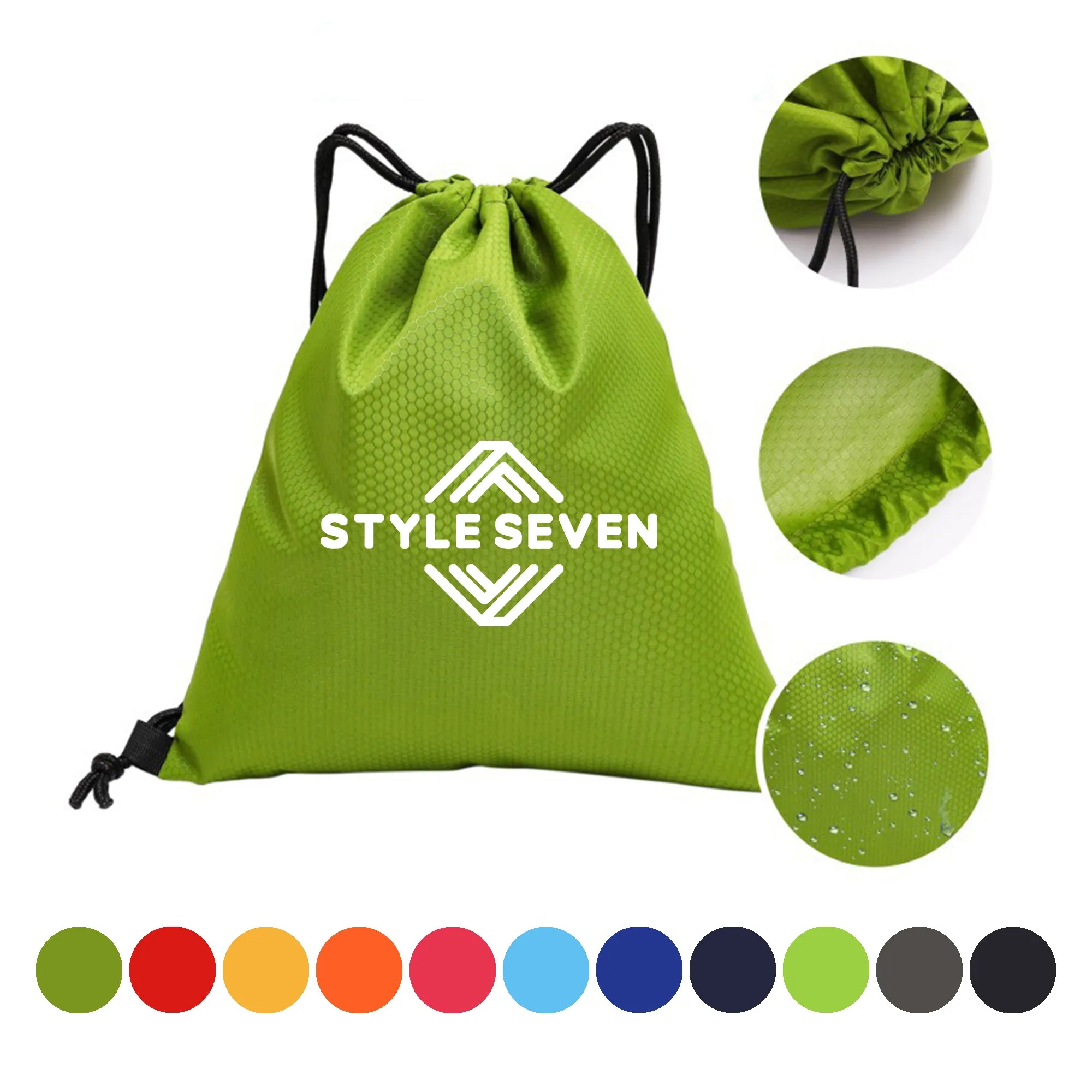 Colorful portable canvas waterproof drawstring backpack 4