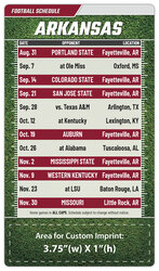 Magnet Sport Schedules - 4x7 Football Round Corners - 25 mil.