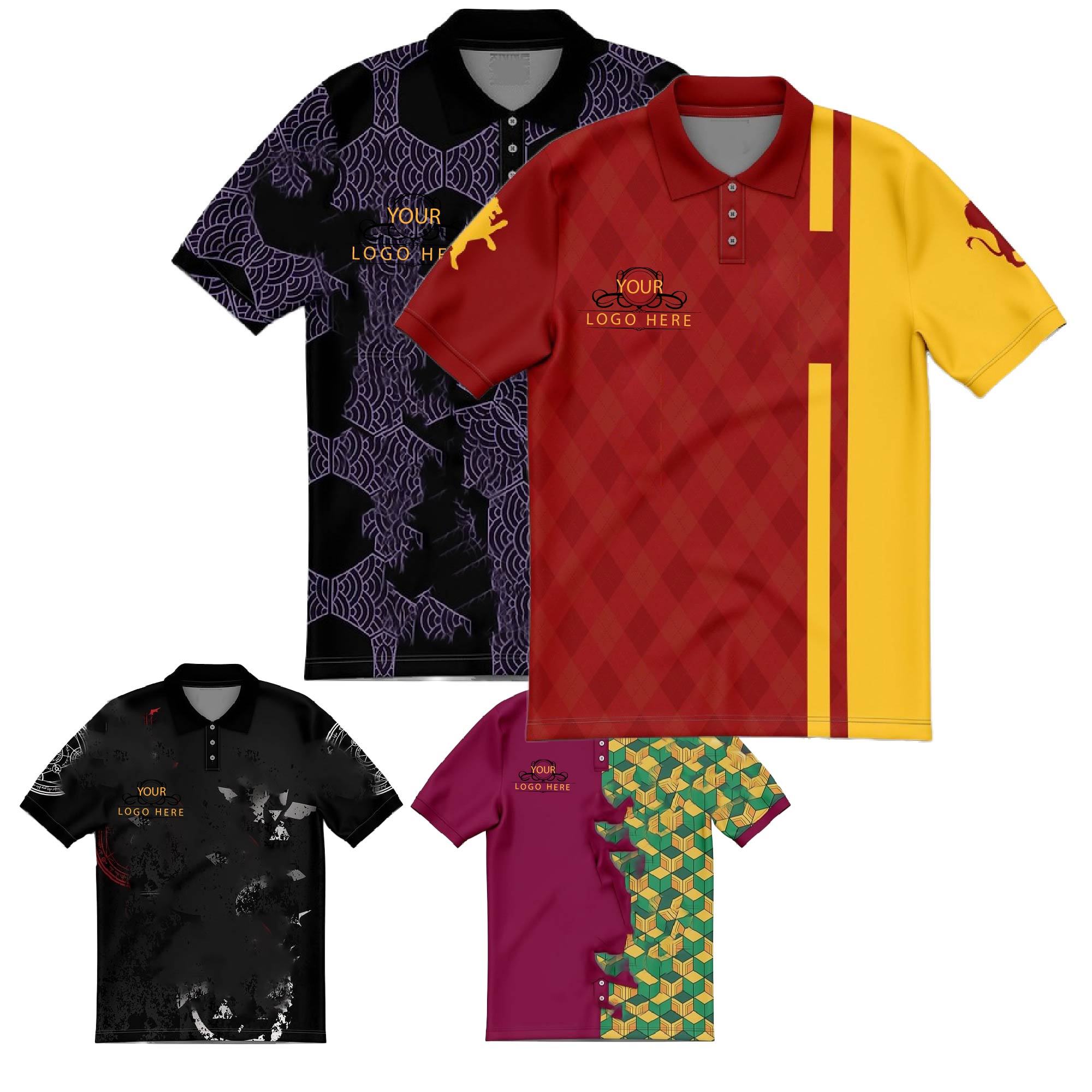 Fully Sublimated Men`s Adult polo shirt