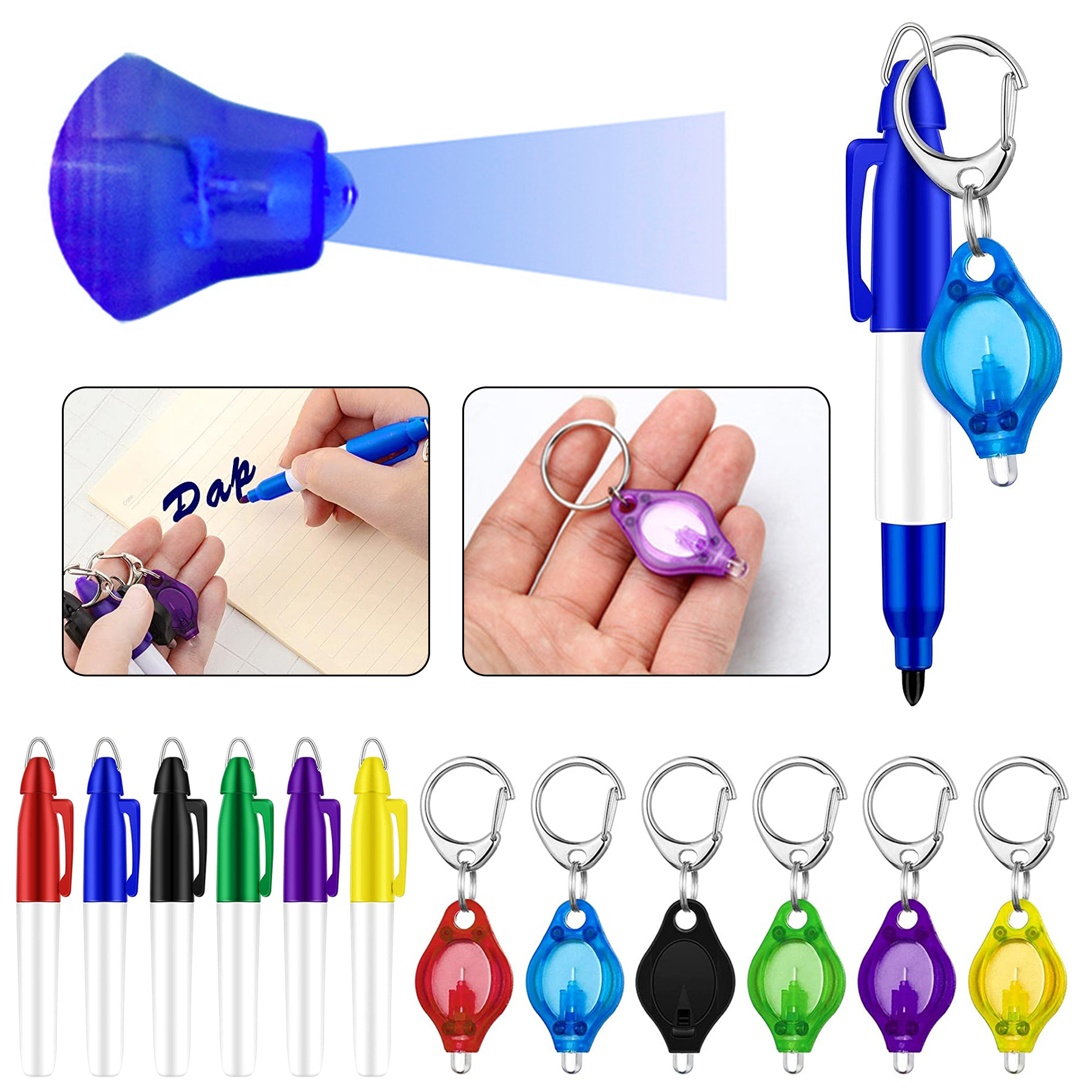 Mini Flashlight Keychain Permanent Marker 5