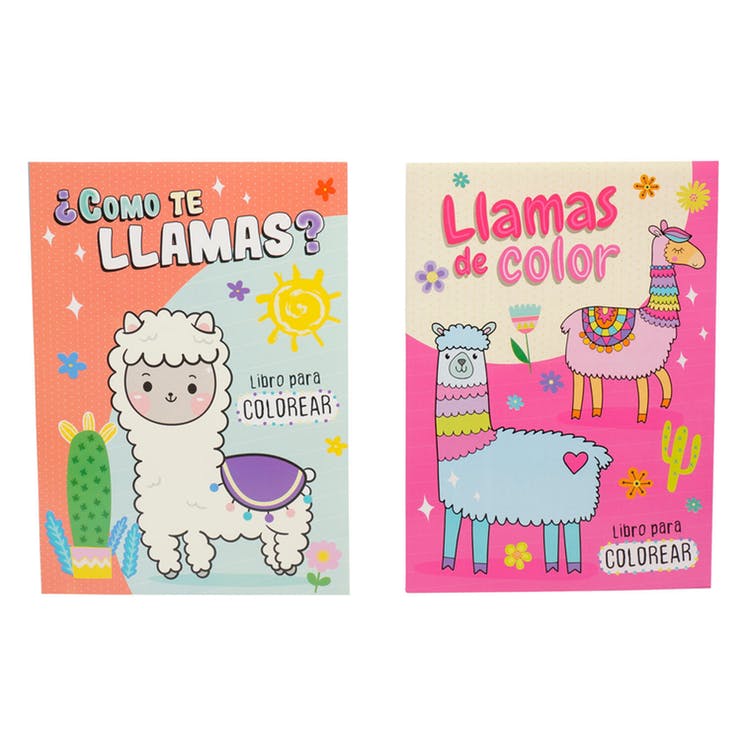 Spanish Llama Coloring Books - 2 Volumes 80 Pages 3