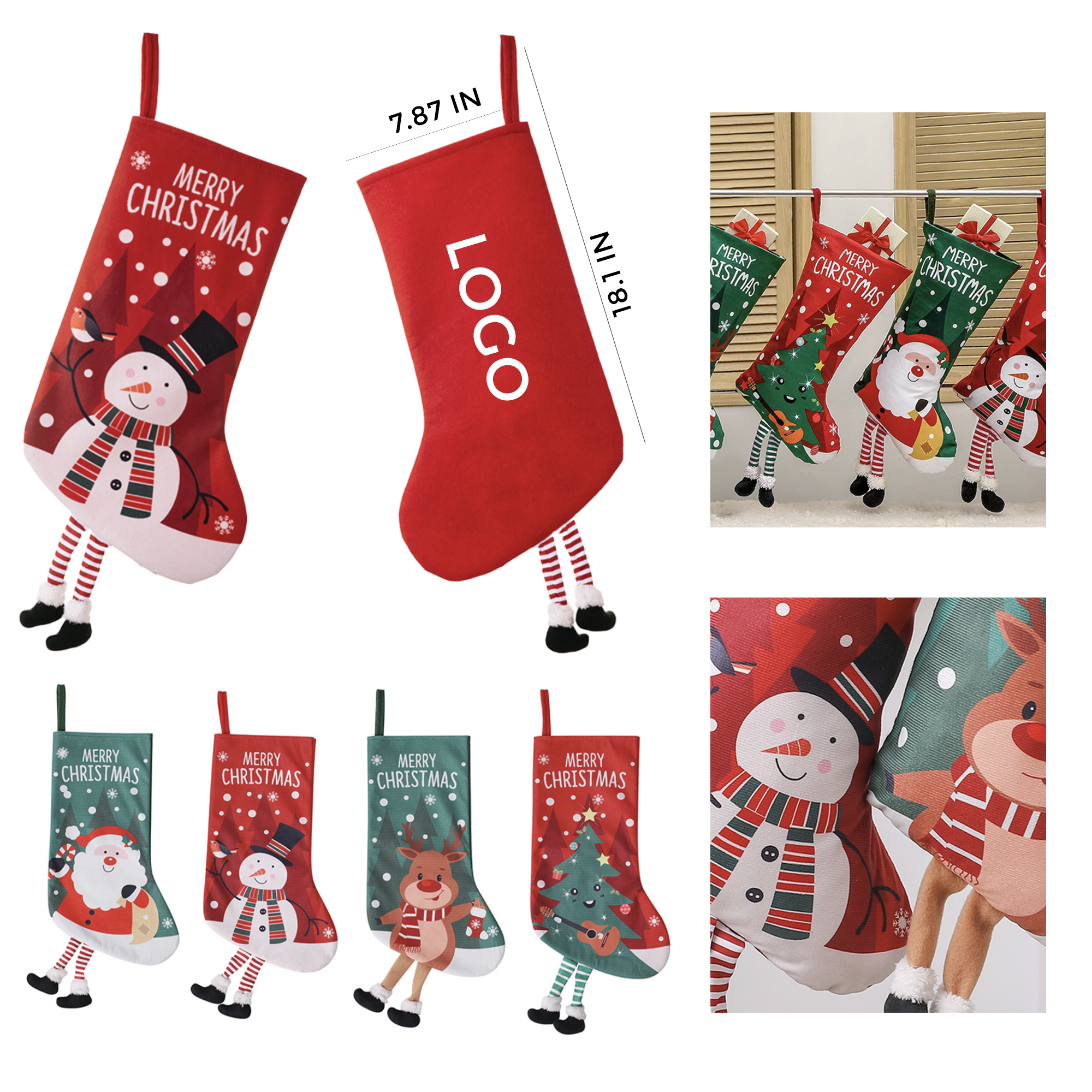 MOQ 10 PCS Festive Christmas Sock 2