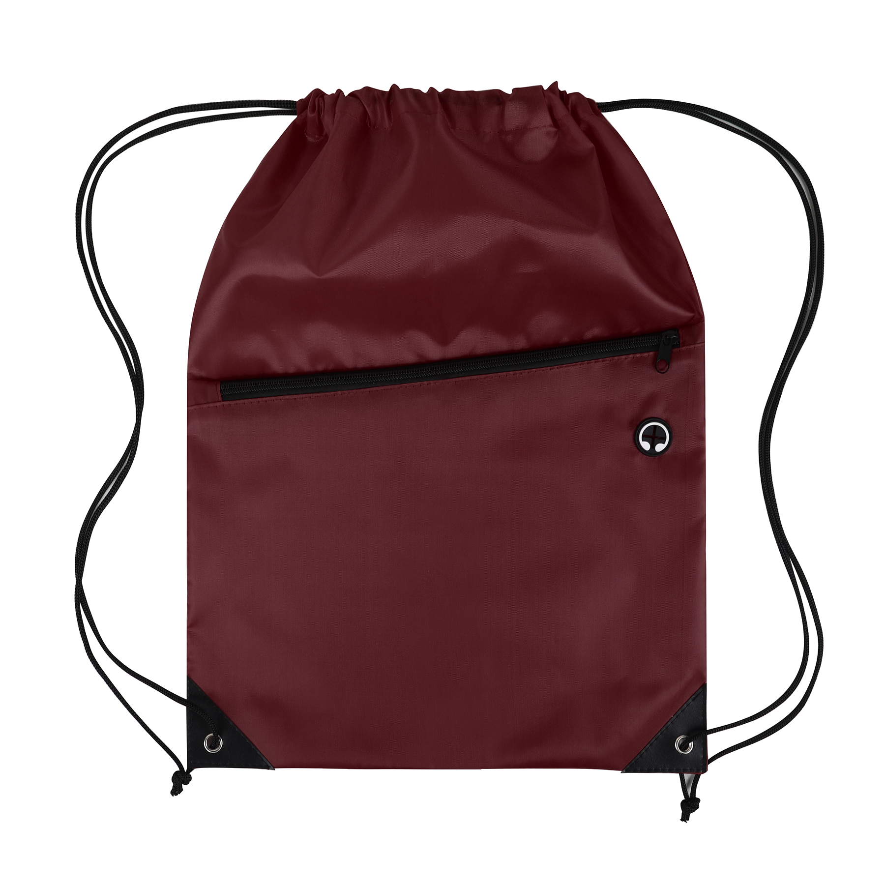 Drawstring Backpack with Front Zipper Pocket 108
