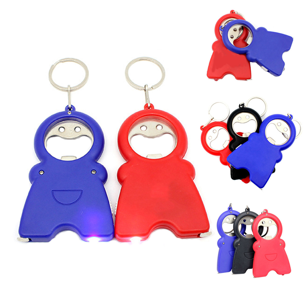 4-in-1 Keychain, Bottle Opener LED Flashlight