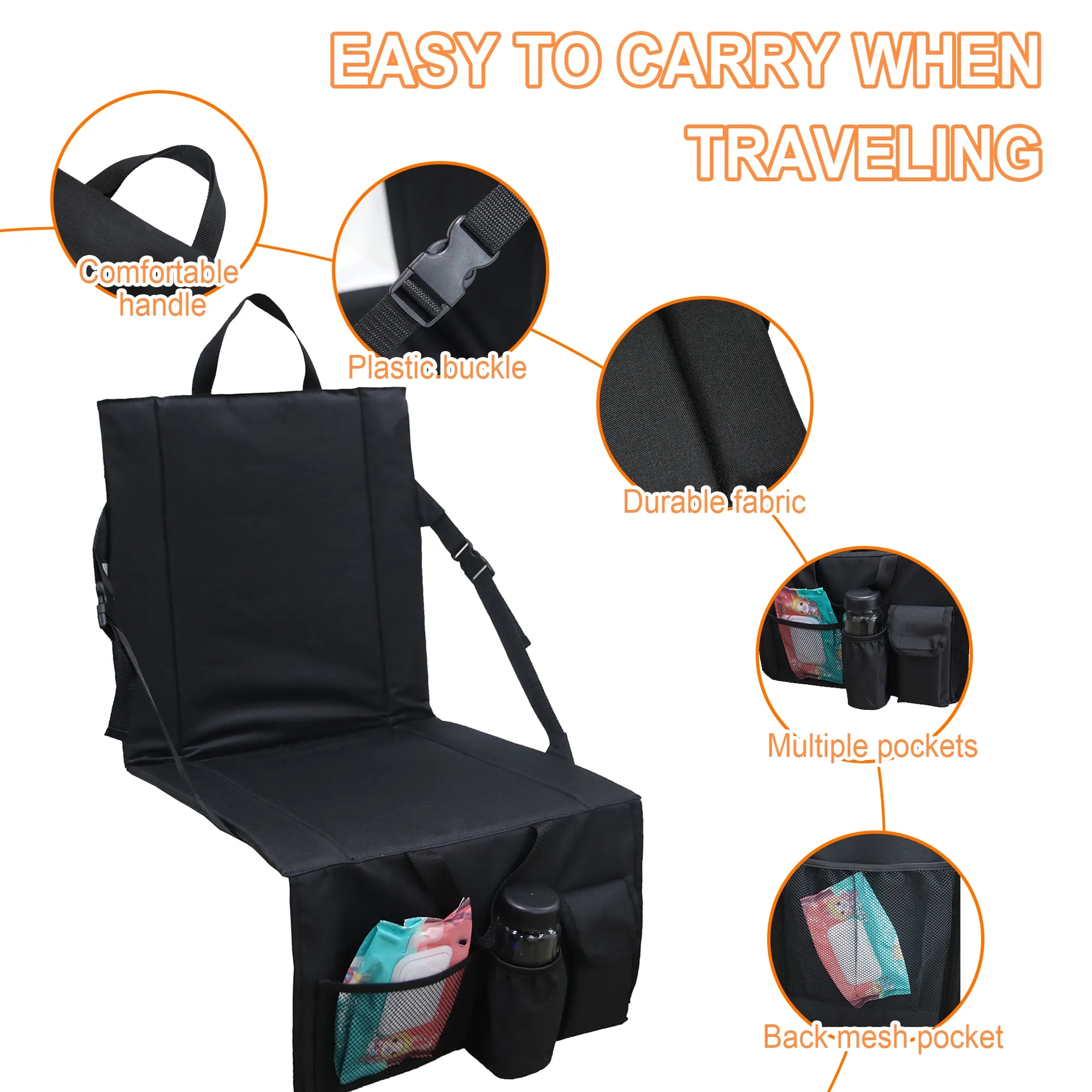Portable Stadium Cushion With Mesh Bag 5