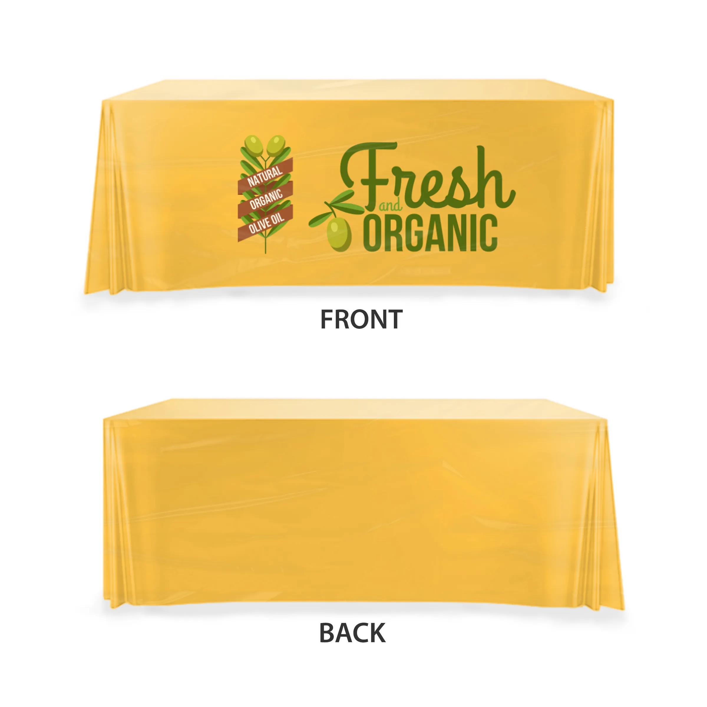 6' Custom Plastic Disposable Table Cover - Full Color 10