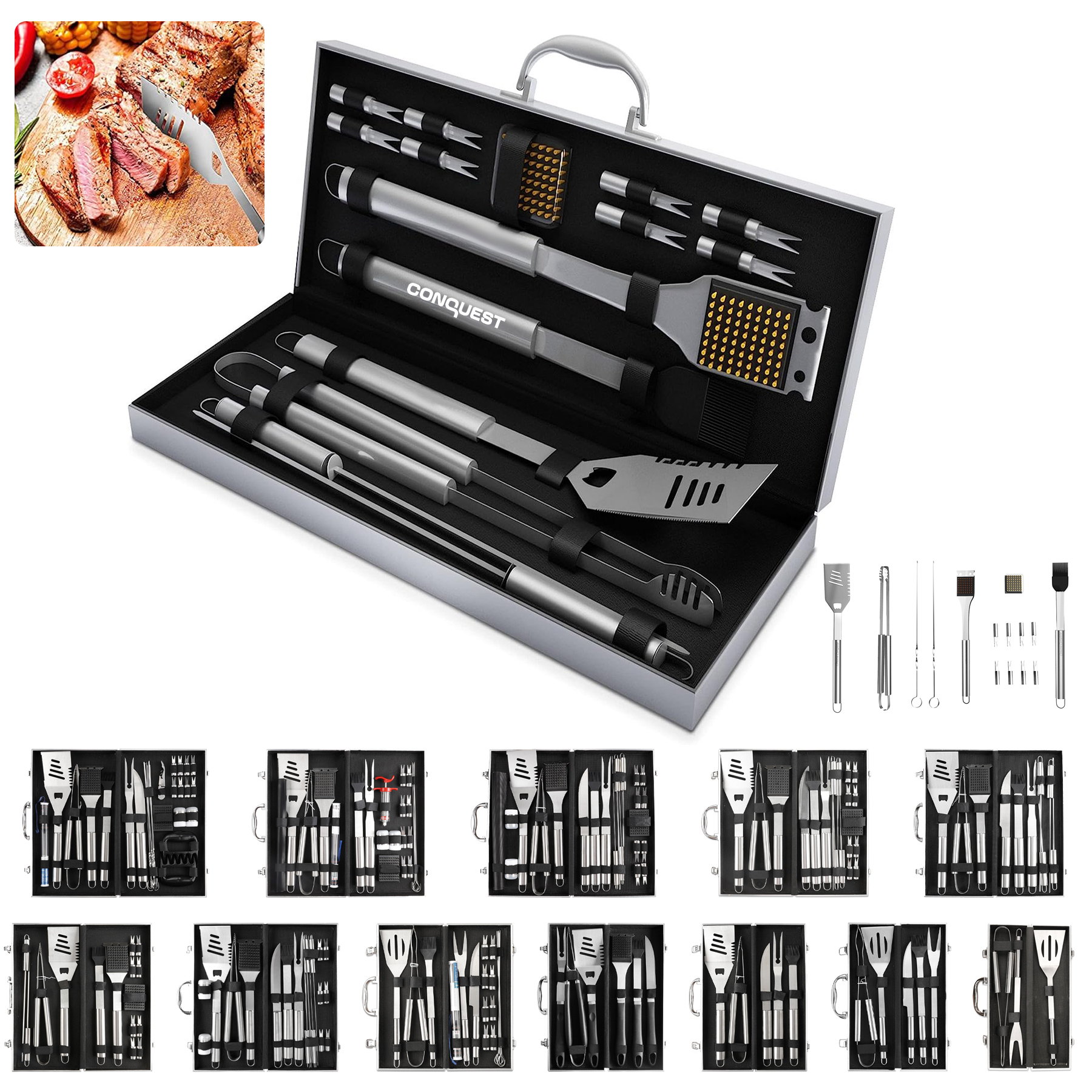 16-Piece BBQ Grill Accessories Set 4