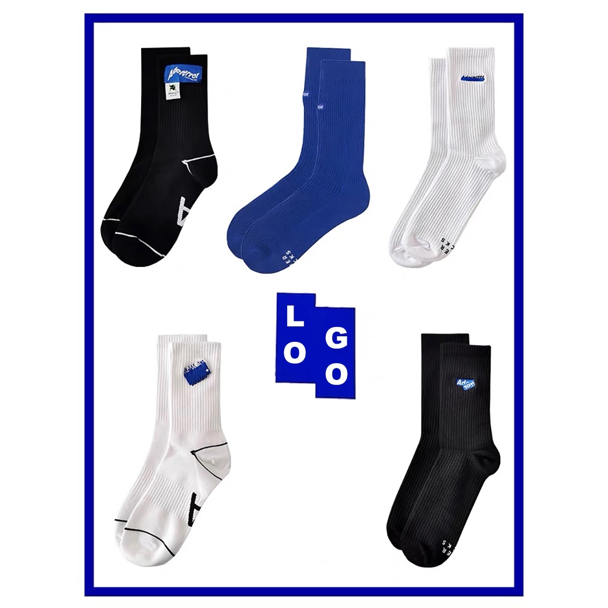 Custom Crew Socks with Embroidered logo 14
