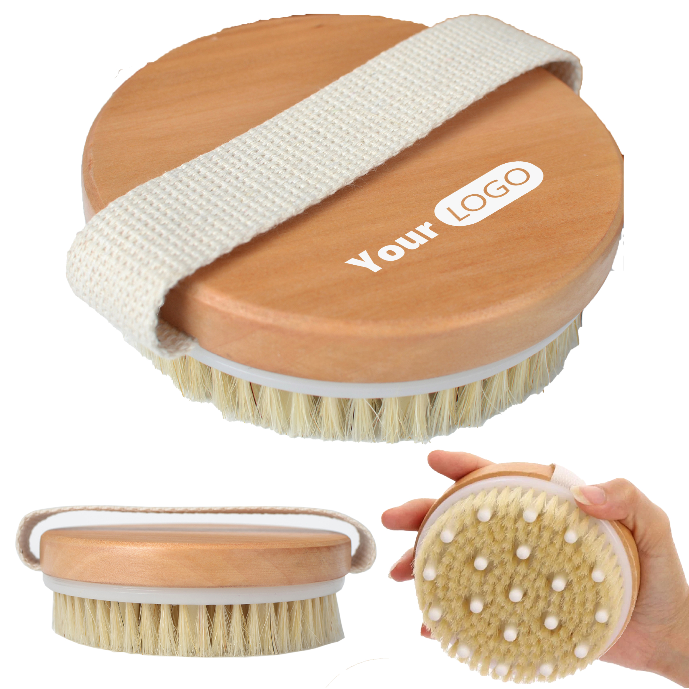 Wood Circular Massage Bath Brush 8