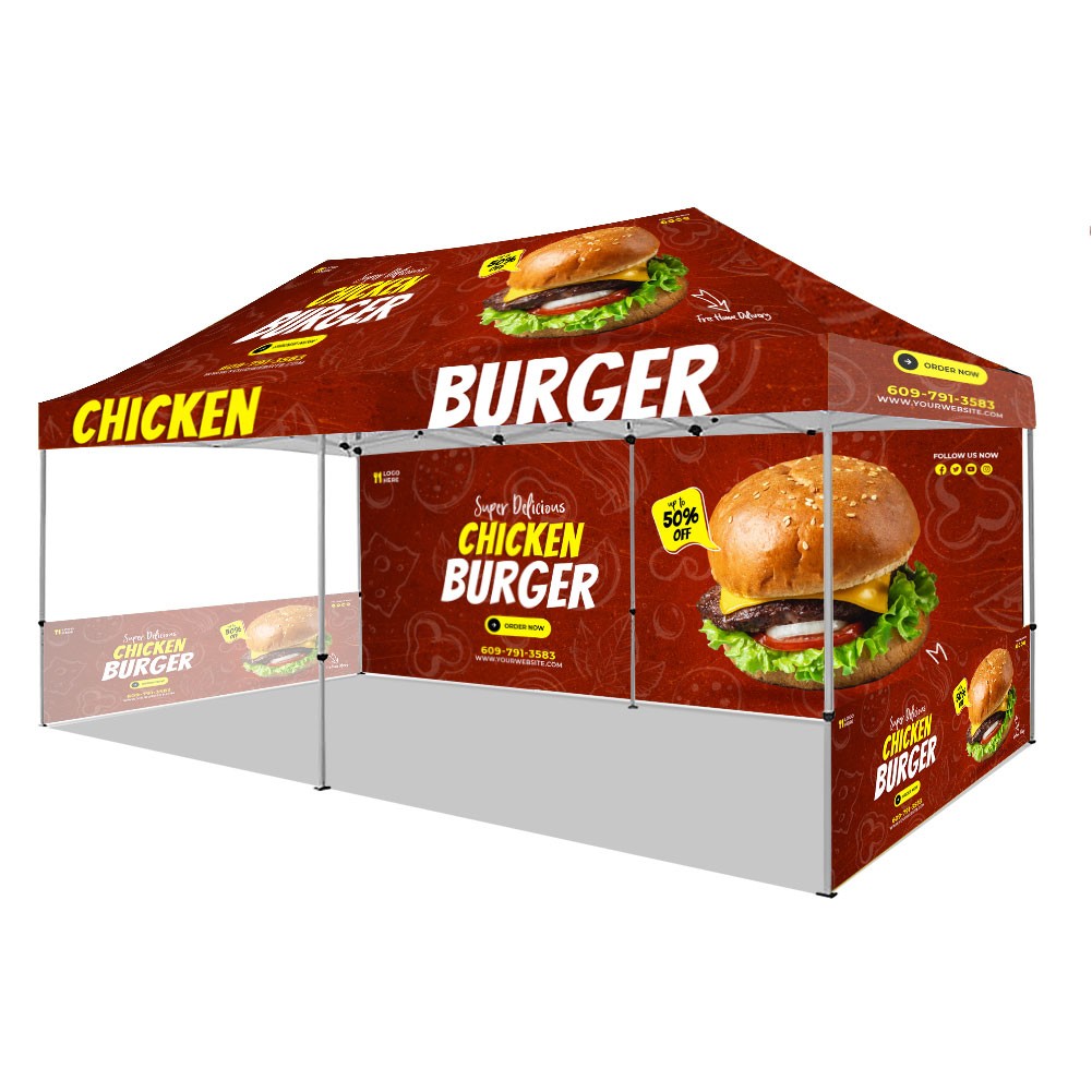 Sublimated Canopy Tent with Walls 10' X 20' 3