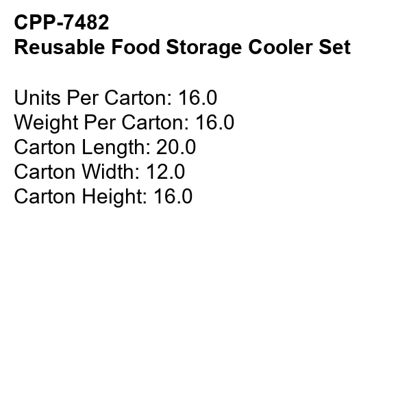 Reusable Food Storage Cooler Set 4