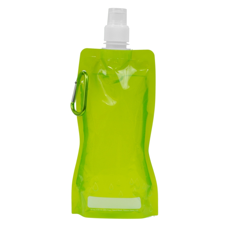 "Roll Up" 18 oz Foldable and Reusable Water Bottle with Matching Carabiner 31
