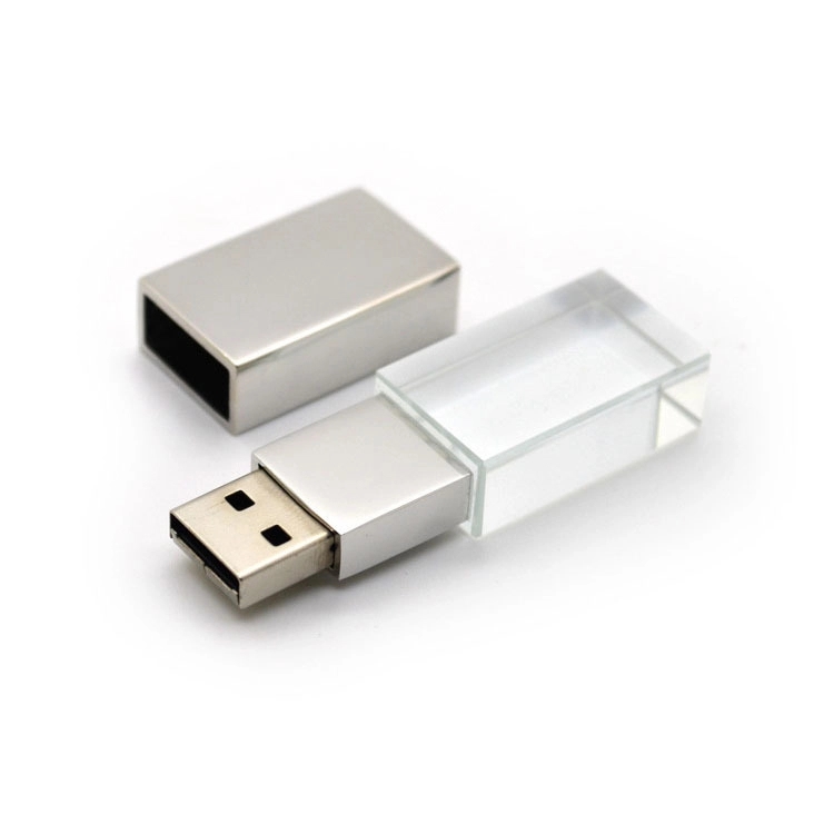 4GB 8GB Custom Crystal LED Light USB Flash Drive
