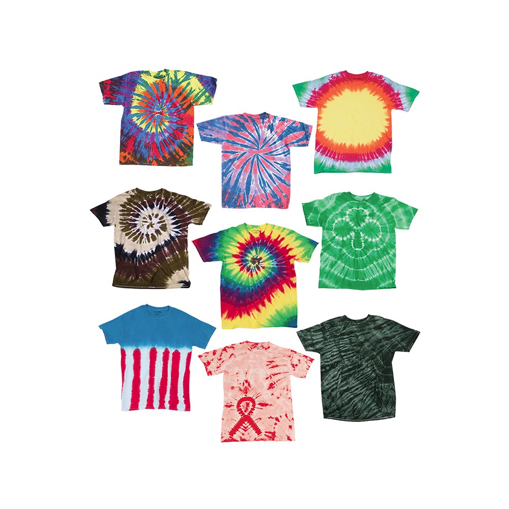 Men's Irregular Tie Dye Tees - Assorted Large 3