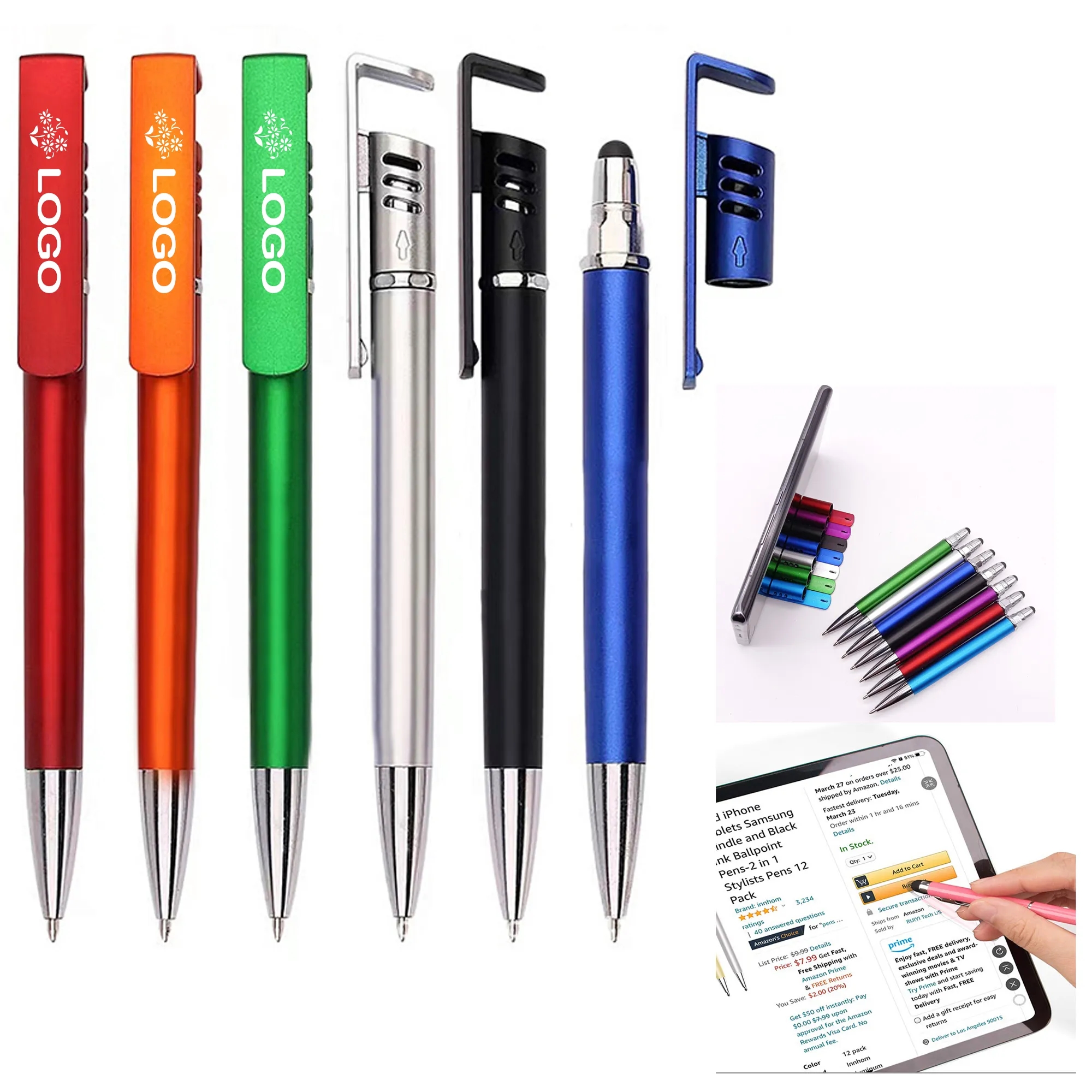 Phone Stand Pen With Touch Screen Stylus